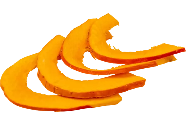 Hokkaido pompoen plak 5mm met schil 1 kg